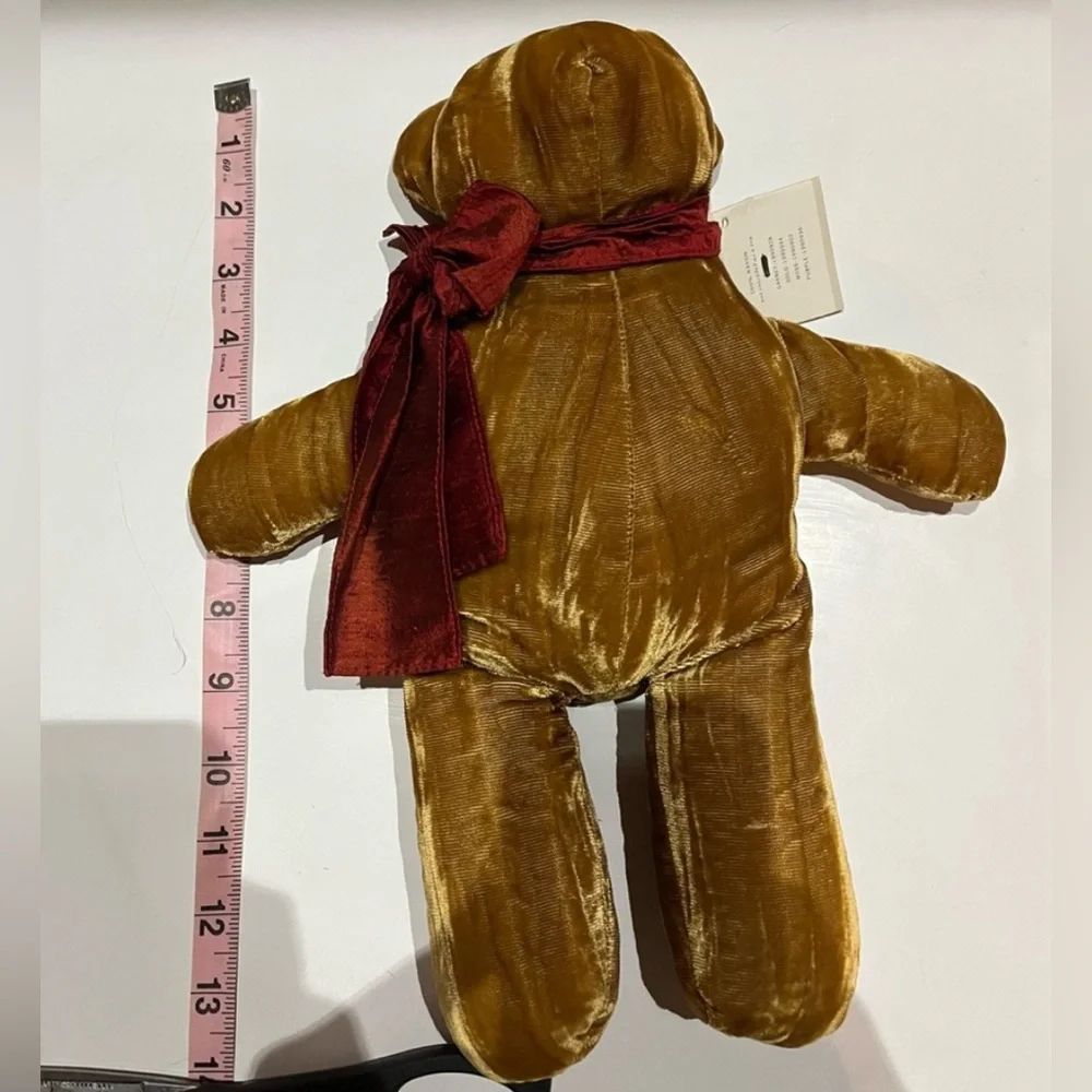 NWT Pottery Barn Gold Noel Bear